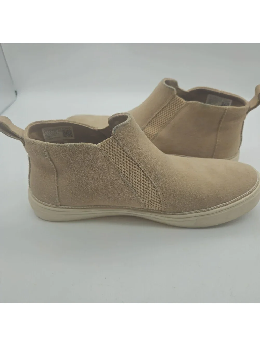 Tom's Ladies 10 Tan Suede Slip On Booties